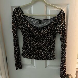 Wild Fable Animal Print Long Sleeve Top